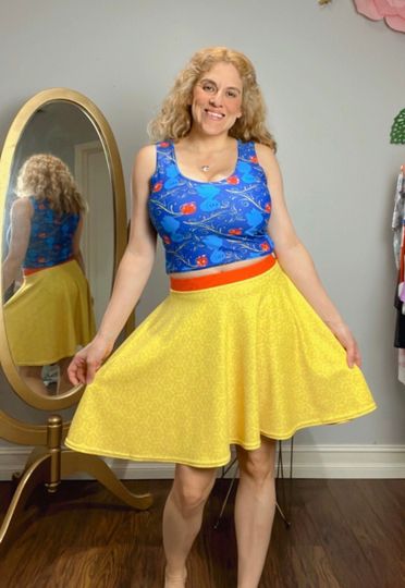 Snow White inspired skater skirt, Gift for her,