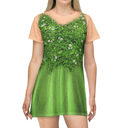Tinker Bell Short Sleeve Dress, Peter Pan & Wendy Movie Inspired Costume, Neverland Adult Cosplay, Magic Kingdom Outfit, Dresses for Women