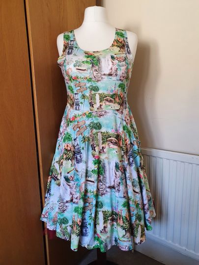 jungle cruise ride parks inspired print skater dress- Sizes S- 5XL plus size