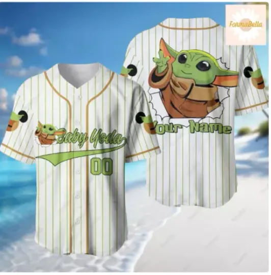 Personalized Grogu Baseball Jersey Shirt