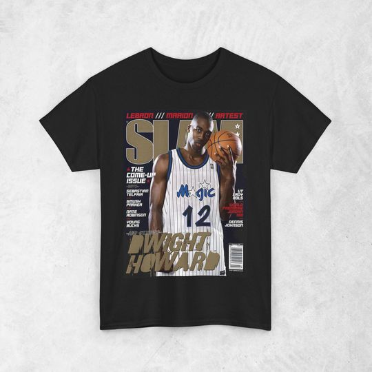 Dwight Howard Shirt, Orlando Magic NBA SLAM Cover T-Shirt, Unisex Sports Tee, Vintage Retro Basketball Streetwear, Gift For Men, Dad, Guys