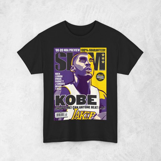 Kobe Bryant Shirt, Los Angeles Lakers "LA" NBA SLAM Cover T-Shirt, Unisex Sports Tee, Vintage Retro Basketball Streetwear, Gift For Men, Dad