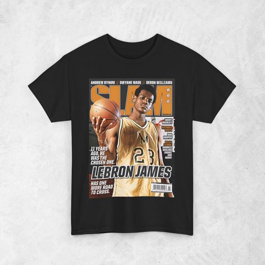 LeBron James "LBJ" Shirt, Highschool NBA SLAM Cover T-Shirt, Unisex Sports Tee, Vintage Retro Basketball Streetwear, Gift For Men, Dad, Guys