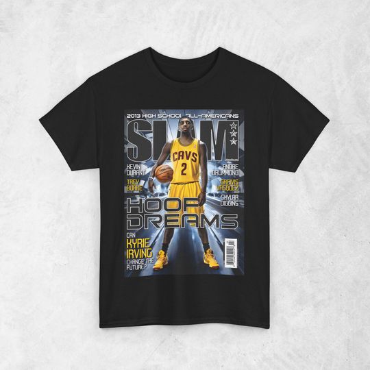 Discover Kyrie Irving Shirt, Cleveland Cavaliers NBA SLAM Cover T-Shirt, Unisex Sports Tee, Vintage Retro Basketball Streetwear, Gift For Men, Dad