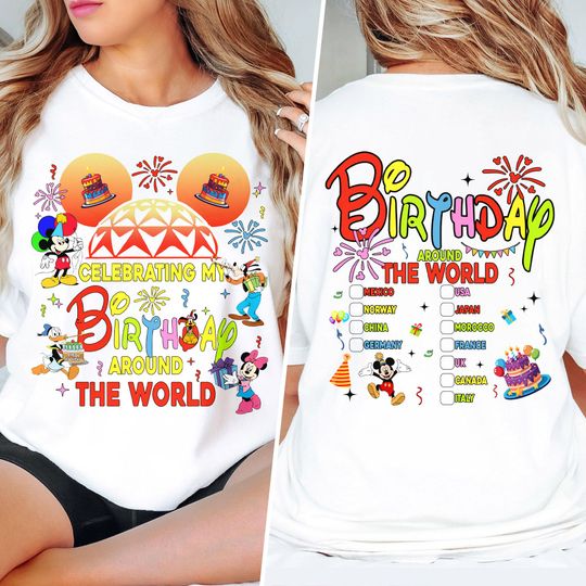 It's My 40th Birthday Shirt, Epcot Drinking Around the World Birthday Tee, Magic Kingdom Tee, Cute Birthday T-Shirt, Gift For Women Men