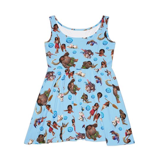 Moana, Skater Dress, Ladies Dress, Sun Dress, Summer Dress, Cruise Dress, Disneyworld,, Fun Dress, Princess, Party dress, Disney