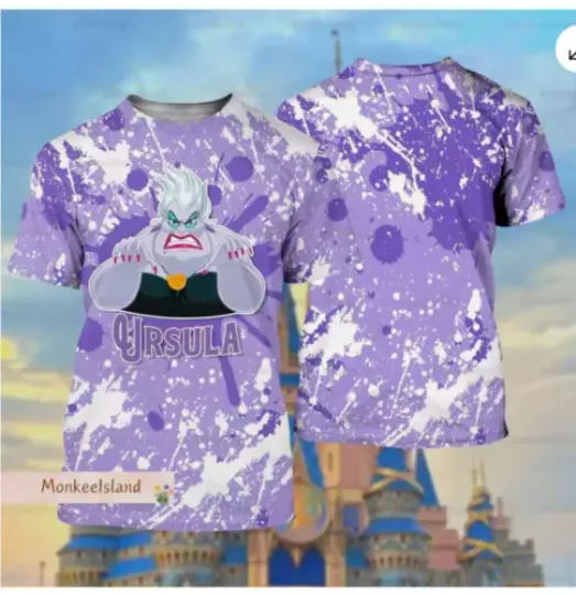 Halloween Disney Ursula Shirt Mermaid Villain Octopus 3D T-SHIRT