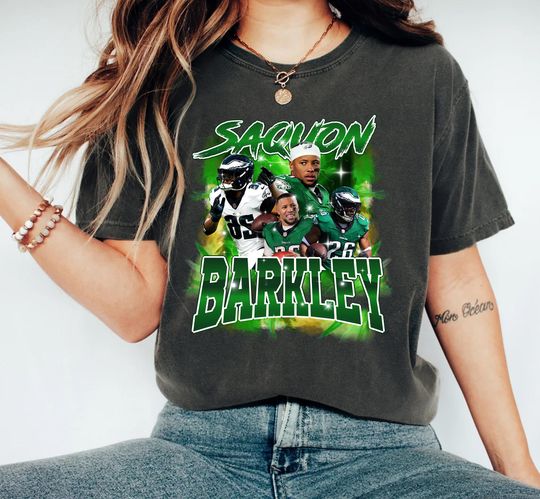Saquon Barkley Bootleg T-Shirt, American Football Player Graphic Shirt, Barkley Bootleg Shirt, Retro Vintage 90s Shirt, Saquon Barkley Shirt