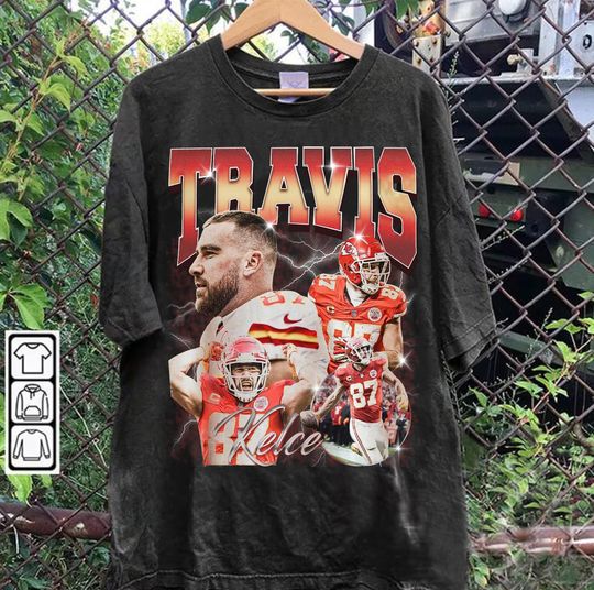 Travis Kelce Vintage Shirt, Travis Kelce Bootleg Shirt, 90s Vintage Graphic Tee