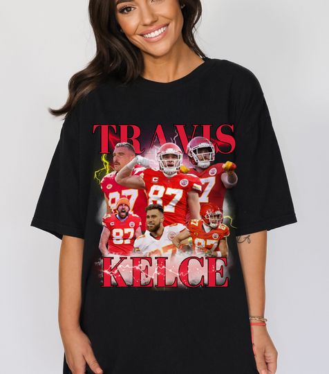 Travis Kelce Kansas City Vintage Bootleg Style T Shirt