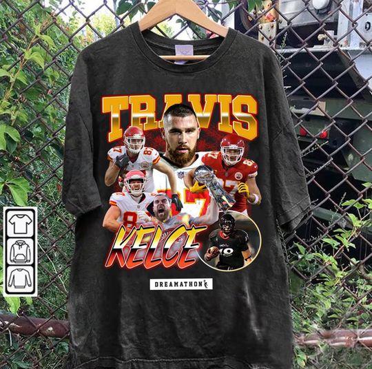 Travis Kelce Shirt, Travis Kelce Vintage 90s Bootleg Style Rap Tee, TK 87 Dreams T-Shirt, Kansas Football Player Shirt