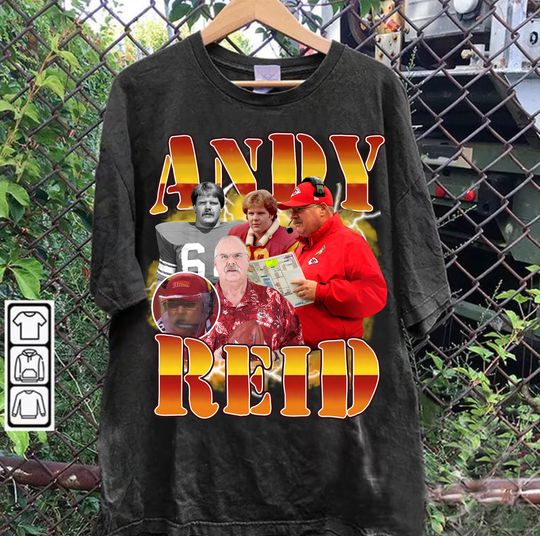 Andy Reid - Kansas City Chiefs - Chiefs Kingdom - Funny - Legend - Vintage retro bootleg t-shirt