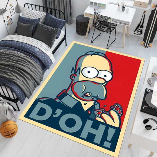 The Simpsons, Simpsons Rug, Pop Art Rug,Colorful Rug,Unique Rug Rug,Fantastic Rug,Legend Rug,Anime Decor