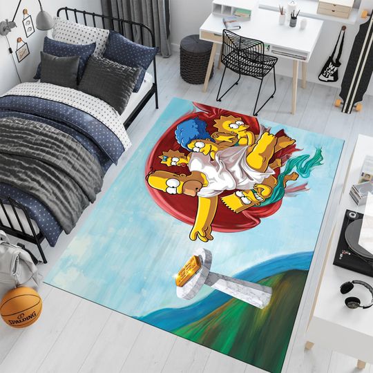 The Simpsons, Simpson Characters, Special Design, Animation Rug, Popular Rug, Modern Rug