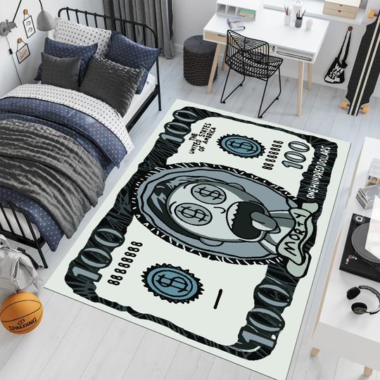 Rick And Rickandmorty, Rickandmorty Rug,Money Rug,Anime Rug,Colorful Rug,Unique Rug,Fantastic Rug,Anime Decor,Nursery Rug