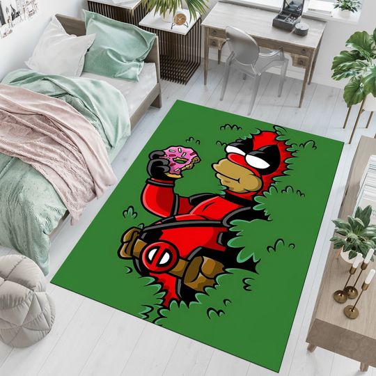 The Simpsons,Grass Rug,Homer Rug,Dead Pool Rug,Colorful Rug,Unique Rug,Legend Rug,Nursery Rug