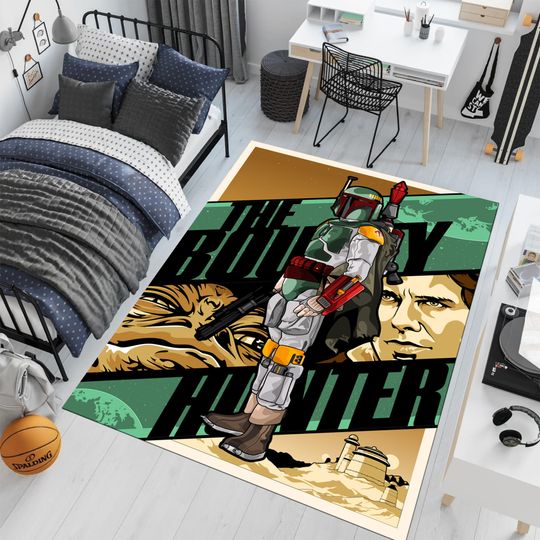 Mandalorian Rug, Star Wars Rug, Fantastic Rug, Movie Rug, Movie Decor, Young Room Rug, Boys Room Rugs