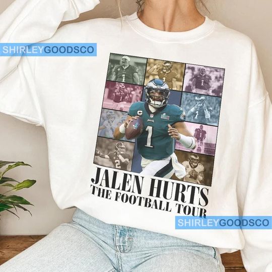 Jalen Hurts Football Merch Shirt, Philadelphia Vintage 90s Bootleg Jalen Hurts Sweatshirts
