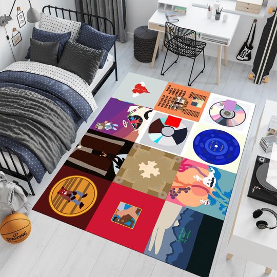 Kanye West, Kanye West Rug, Bear Rug, Colorful Rug, Gift for Him, Modern Rug, Kids Room Rug, Young Room Decor, Living Room Rug, Music Rug
