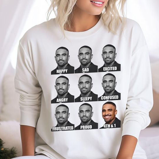 Jalen Hurts Funny Meme 4th And 1 Tush Push Sweatshirt, Philadelphia Football Vintage Shirt, Game Day Shirt