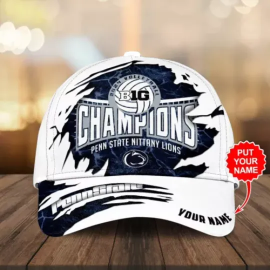 Personalized Pen State Nittany Lions Volleyball Classic Cap, Pen State Champions Volleyball Cap, Game Day Volleyball Cap