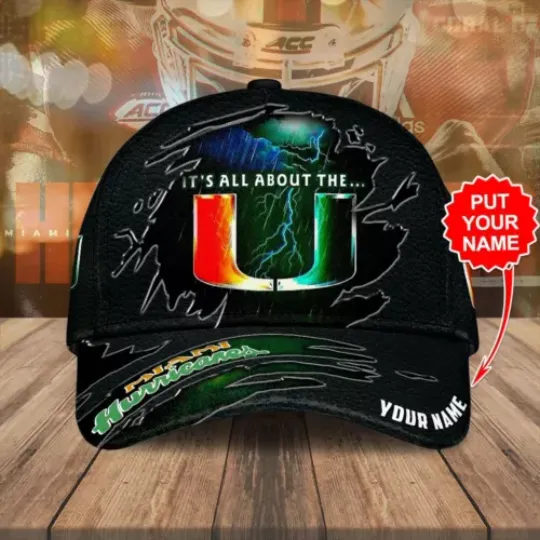 Personalized Miami Football Classic Cap, Miami Champions Football Cap, Game Day Football Cap