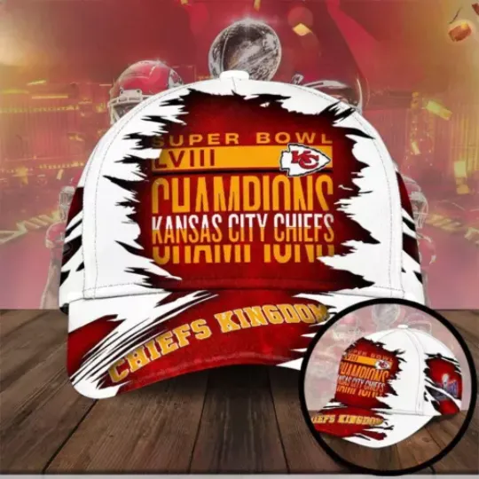 Kansas Chiefs Super Bowl Champions Chiefs Kingdom Cap, Kansas Chiefs Champions Football Cap, Game Day Football Cap