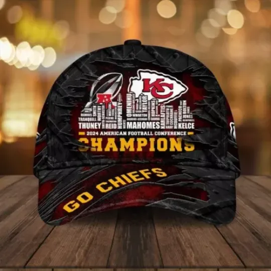 Kansas Chiefs Champions Football Cap, Kansas Chiefs Classic Cap, Game Day Football Cap