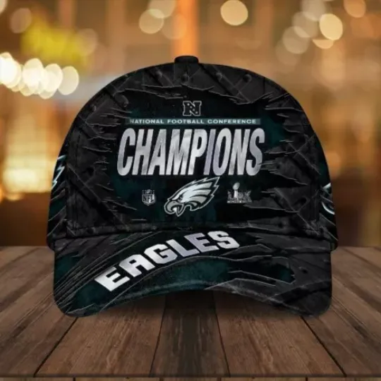 Football Eagle Classic Cap, Philadelphias 2025 Team Football Champions Cap, Philadelphias Game Day Football Cap
