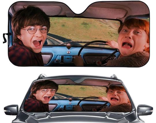 Funny Harry Potter Car Sun Shade, Harry Potter Car Accessoriesr, Movie Car Sun Shade, Car Sun Shade, Gift For Men Women, Gift New Car.
