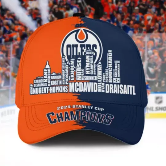 Edmonton Personalized Classic Cap For Fan, Edmonton Game Day Hockey Cap, Edmonton Team Hockey Cap