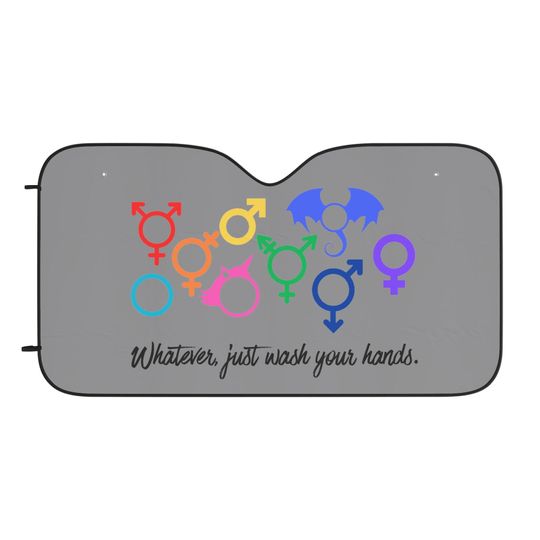 Car Sun Shades, LGBTQ Rainbow Support, Pride Automotive Shade, Rainbow Pride Sun Visor, LGBTQ Car Accessories, Rainbow Flag Window Shade