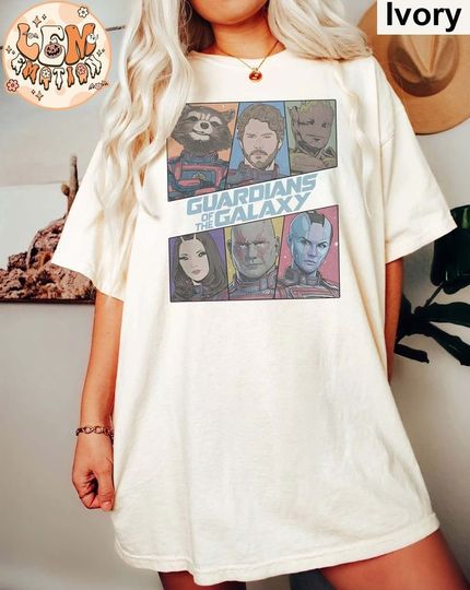 Retro Marvel Guardians of the Galaxy  Shirt, Marvel Avengers Sweatshirt, Super Hero Shirt, Marvel Rocket, Starlord Shirts