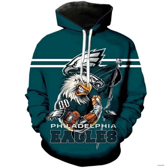 Philadelphias Hoodie Football Team Fan, Philadelphias 3D Printed Hoodie, Philadelphias Team Football Hoodie, Philadelphias Game Day Football Hoodie