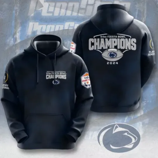 Penn State Nittany Lions Football 3D Apparel, Penn State 3D Printed Hoodie, Penn State Team Football Hoodie, Penn State Game Day Football Hoodie