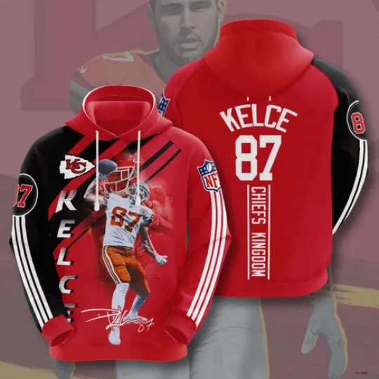 Kelce #87 Kansas Chiefs Hoodie Football Team, Kansas Chiefs Game Day Football 3D Hoodie