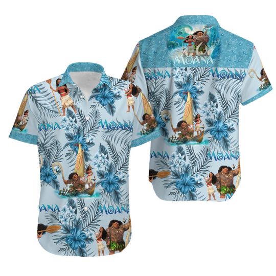 Discover Moana and Maui Disney Hawaiian Shirt Disneyland Trip Hawaiian