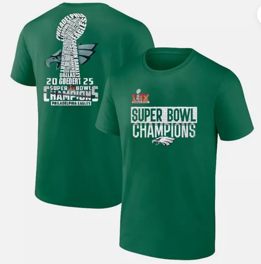 Philadelphia Football Team T-Shirt Super Bowl Champs 2025 Gift Fans Allsizes