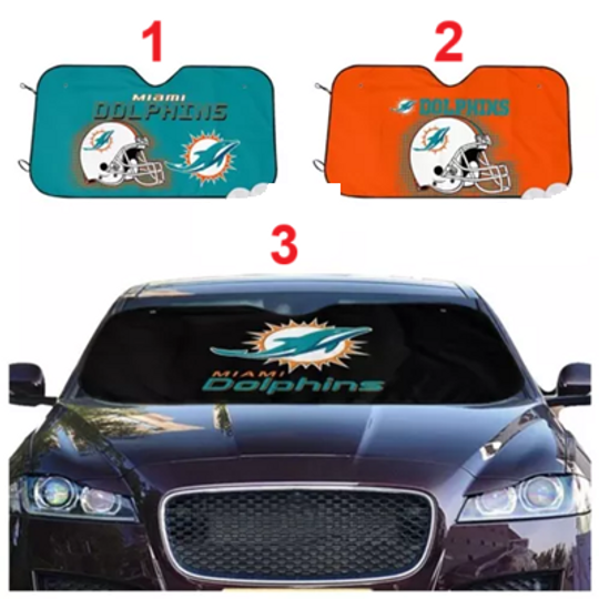 Miami Dolphins Car Windshield Sunshade "Helmet Style" Car Sunshade