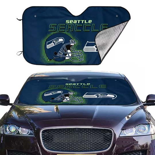 Seattle Seahawks Car Windshield Sunshade Helmet Style Car Sunshade