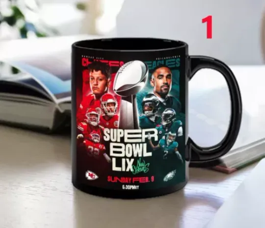 Kansas City Chiefs vs Philadelphia Eagles Super Bowl LIX 2025 Coffee Mug