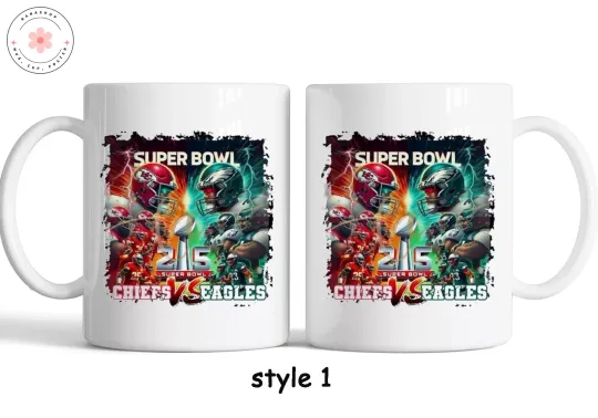 Kansas City Chiefs vs Philadelphia Eagles Super Bowl LIX 2025 Mug