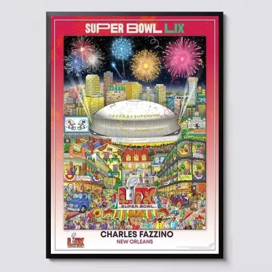 Super Bowl LIX New Orleans 2025 Official football Football Commemorative Poster