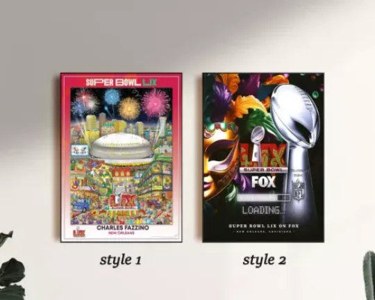 Super Bowl LIX New Orleans 2025 Official football Football Commemorative Posters