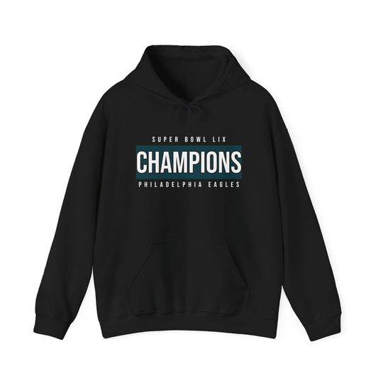 Eagles Super Bowl 59 Champions Hoodies | Phialdelphia Champions 2025 | Super Bowl LIX Winning | Football Lover Gift