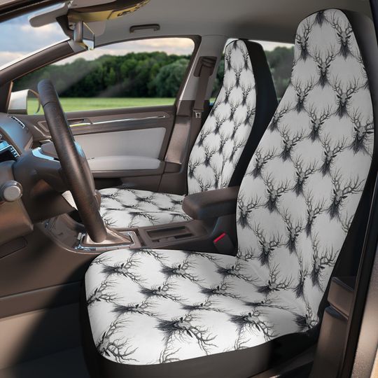 Wendigo Car Seat Cover with Cryptid forest animal car accessory with Wendigo supernatural being car seat cover with monster Halloween themed