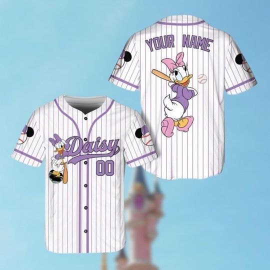 Daisy Duck Shirt, Personalized Jersey Shirt, Disney Trip Shirt, Magic Kingdom Tee, Family Matching, Birthday Girl Shirt, Gift For Her