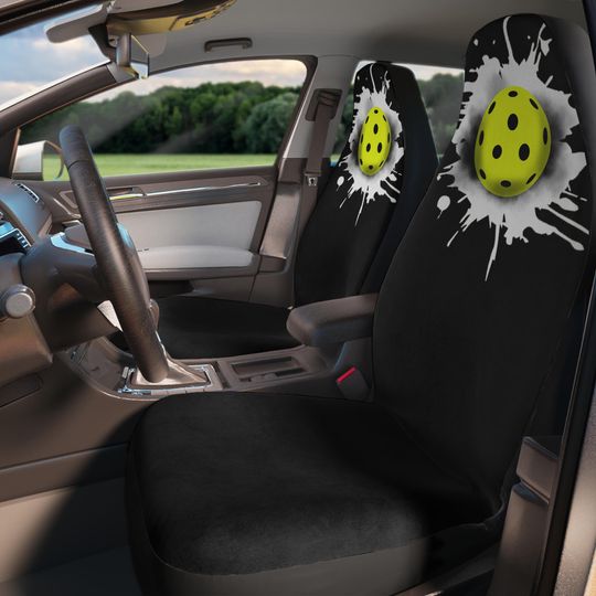 Pickle Ball Car Seat Covers, Sports Fan Gift, Basketball Lover Decor, Game Day Seat Protectors, Car Accessories,  Auto Decor