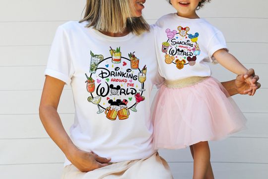 Disney Trip Shirt, Epcot Trip Shirt, Drinking Around the World, Snacking Around the World, Cute Disney Shirt, Disney Matching Shirts