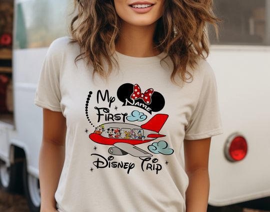 My 1st Disney Trip Shirt, Disneyworld Shirts, Disney Vacation T-shirts, Disney Airplane Shirt, Disney Bound Family Matching Shirts